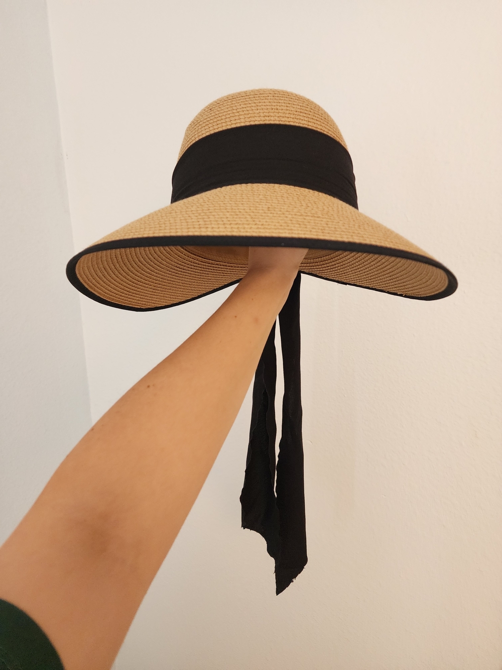 Magid Tan Straw Sun Hat with Black Band - Picture 3 of 5